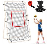 Filet de Renvoi de Volley-Ball 2,1 x 1,2 m avec Accessoires Portable