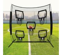 Filet de rugby avec 5 poches pour cible - 2,1 x 2,1 m - Durable - Pour l'intérieur et l'extérieur - Idéal pour l'entraînement des compétences