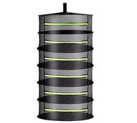 Filet de Séchage Pliable En Couches, Filet De Séchage D'herbes, Filet De Séchage Pour Sécher Les Herbes, Les Pétales De Fleurs,Les Pousses De Bambou, Les Petits Poissons Séchés (Noir-6 Couches)