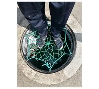 Filet de sécurité anti-chute pour arbres souterrains | Polyéthylène, capacité de charge de 150 kg, avec 6 crochets d'extension, s'adapte à diverses ouvertures rondes