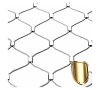 Filet de sécurité antichute en Acier Inoxydable Durable de 0,8 x 22 m, Maille de 10 cm/2 mm, pour clôture Anti-Cerfs, Protection décorative en Haute Altitude, Usage extér