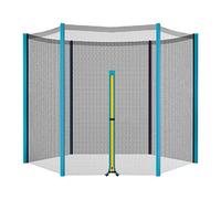 Filet de sécurité de rechange pour trampoline rond de 2,4 m, 3 m, 3,7 m, 3,7 m, filet en maille avec 6 accessoires 8 pôles, filet sécurisé et facile à installer uniquement