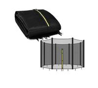 Filet de sécurité de rechange résistant aux UV pour trampoline de jardin de 2,44 m, 6 sangles indéchirables, installation facile, parfait pour les enfants en plein air