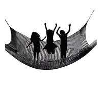Filet de sécurité double couche,filet de protection pour jeux d'escalade pour enfants,pour aire de jeux d'arrière-cour, filet de clôture de pont suspendu,filet de hama(Size:6.5x9.8FT(2x3M),Color:Noir)