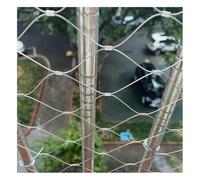 Filet de sécurité en acier inoxydable 304 de type X pour balcon, protection contre les chutes, filet en plein air pour cage à volaille (L 2,4 x l 6 m)