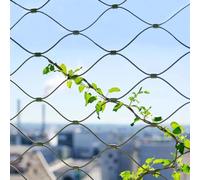 Filet de sécurité en acier inoxydable 304 flexible pour balcon - Filet de sécurité extensible - Barrière pour animaux - Protection des plantes - 18 m x 2,8 m