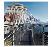 Filet de sécurité en acier inoxydable 304, maille de 1,5 mm pour la prévention des chutes, protection haute altitude, idéal pour le jardin et le terrain de football (1 x 25 m)