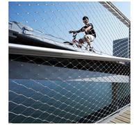 Filet de sécurité en acier inoxydable 304 personnalisable avec câble flexible résistant aux chocs pour volaille escaliers et jardins 3,5 x 6 m Protection durable et polyvalente