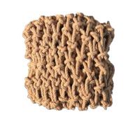 Filet de sécurité en chanvre et jute pour enfants - 7 x 9 m, idéal pour les escaliers, les balcons, la décoration intérieure et extérieure, clôture à l'épreuve des enfants, barrière de protection