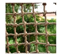 Filet de sécurité en corde de chanvre pour enfants - Durable - 8 mm - Tissé à la main - Protection dissuasive et suspension - Design polyvalent pour les aires de jeux et une utilisation en extérieur