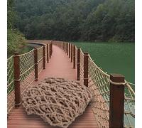 Filet de sécurité en corde de jute pour extérieur, escalade, balcon et grenier, maille anti-chute pour décoration rétro de cour et utilisation de remorque de camion