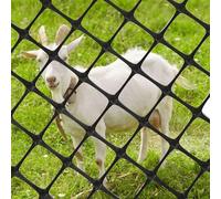Filet de sécurité en plastique for volailles, for animaux domestiques, for chèvres et cerfs, clôture en grillage à poules en plastique noir, barrière for animaux for enclos de jardin(1x50m/3.3x164ft)
