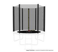 Filet De Sécurité Extérieur Universel Pour Trampoline Ø 6ft / 185cm, 6 Perches - Noir
