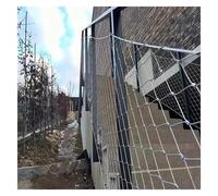 Filet de sécurité flexible en acier inoxydable pour balcon, 10 cm/2 mm, filet de prévention des chutes pour balustrades, jardins, fermes, protection haute altitude 2 x 18 m