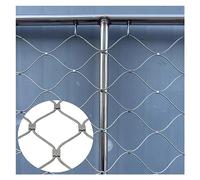 Filet de sécurité Flexible en Acier Inoxydable pour Jardin, Filet antivol pour Plantes grimpantes, Maille de 12 cm, Filet en Corde tissée de 1 x 10 m pour la Protection des escaliers de Ferm