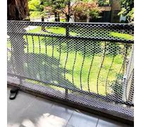 Filet de sécurité for animaux compagnie for balcon intérieur et extérieur, grillage en plastique for enfants, rouleau maille blanche, trous 0,8 cm, jardin flexible découpable(1.5x5m/4.9x16.4ft)