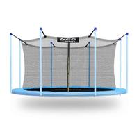 Filet de sécurité intérieur pour trampoline - Neo-Sport - 374 cm - Bleu - Pour 8 poteaux - Hauteur 180 cm