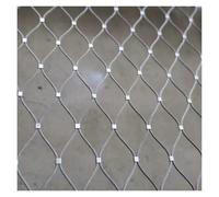 Filet de sécurité pour Balcon en Acier Inoxydable, Maille Flexible en câble d'acier de 10 cm/2 mm, Type X, 0,8 x 8 m - Grille de sécurité Durable pour la Protection extér