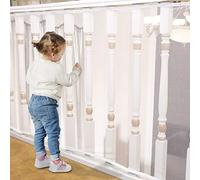 Filet de sécurité pour bébé - 3 m x 0,9 m | Filet de sécurité pour enfants | Filet de sécurité pour escaliers | Filet de sécurité pour enfants | Jouets | Animaux - Blanc