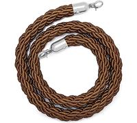 Filet de sécurité pour chargement, corde de jute robuste, corde de protection enfant, corde Ber de 32 mm d'épaisseur avec crochet en acier inoxydable (marron 150 cm/59 po) - Ligne de sécurit