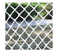 Filet de sécurité pour escaliers et balcons - 5 x 5 m - Filet de corde ignifuge anti-chute - Solution de sécurité blanche pour la maison et le bâtiment - Sécurisez votre espace dès maintenant