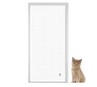 Filet de sécurité pour porte d'écran pour chat, barrière anti-rayures pour animaux de compagnie, filet de sécurité renforcé | Fermeture éclair Lock Mesh meilleur cadre de porte, intérieur