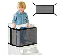 Filet de sécurité pour tour de tout-petits, 110 x 45 cm, filet de protection, double couche, pour tour d'apprentissage, ustensiles de cuisine, marchepied - Filet dense de protection sur les 4 côtés
