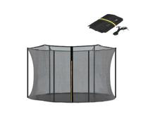 Filet de sécurité pour trampoline Ø 305/366/427 cm - Filet de rechange avec fermeture éclair et boucles - Filet de sécurité rond pour trampoline de jardin 6/8 pieds Hauteur 170 cm