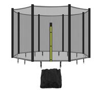 Filet de Sécurité pour Trampoline, Ø120/140/150/183/244/306/366/396/427/488CM Remplacement Filet de Protection pour Trampoline, Résistant aux Intempéries, Filets Uniquement(12FT(366cm) 8Poles)