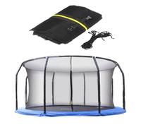 Filet De Sécurité pour Trampoline, Filet De Remplacement Trampoline avec Fermeture Éclair Résistant Aux UV Protection Filet De Protection en Nylon pour Trampoline Ø 306cm 366cm 427cm 6/8 Barres