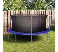 Filet de sécurité pour trampoline rond 3,96 m PE Noir Filet de protection vidaXL