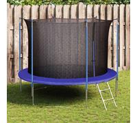 Filet de sécurité pour trampoline rond 3,96 m PE Noir Filet de protection vidaXL