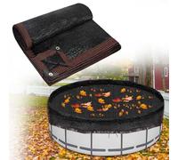 Filet de sécurité rond de 6 m pour piscine hors sol - Housse d'hiver en maille, filet de sécurité pour piscine hors sol de 5,5 m, garde les feuilles hors de votre piscine (noir)