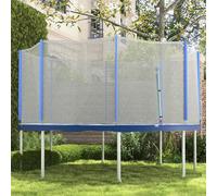 SPORTNOW Filet de Remplacement pour Trampolines Ø 366 cm 8 poteaux Droits Filet de sécurité pour Trampolines, Filet Rond avec entrée zippée