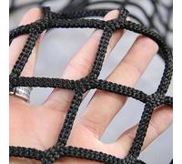 Filet de séparation en polyester noir sans nœud, filet de protection de la zone scénique Hamac en maille, escaliers de balcon filet de protection, corde de clôture Playground (taille : 0,5 m x 8 m