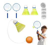 Filet de Solo de badminton - Ensemble d'entraînement réglable avec support, équipement de coordination portable pour l'agilité œil-main, design ergonomique | Aide à l'entraînement dans la cour