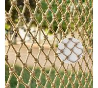 Filet de support en jute biodégradable, treillis robuste fait à la main pour plantes grimpantes, personnalisable (5 x 5 m, 8 mm) - Corde de jardin respectueuse de l'environnement