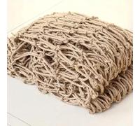 Filet de support en jute épais et biodégradable pour plantes grimpantes, treillis de jardin personnalisable (2 x 2 m, 12 mm) - Respectueux de l'environnement, design multi-brins