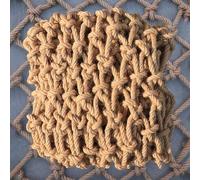 Filet de support en jute robuste - Ficelle de jardin biodégradable, 10 mm d'épaisseur, personnalisable (1 x 1 m), corde multi-brins pour une forte capacité de charge, treillis naturel pour plantes.