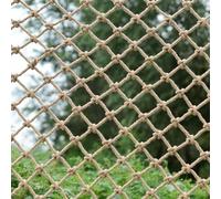 Filet de support vintage en jute fabriqué à la main - Forte capacité de charge - Idéal pour support de plantes et filet d'escalade décoratif pour enfants - Personnalisable (2 x 2 m, 18 mm)