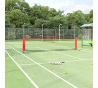 Filet de tennis noir et rouge 400x100x87 cm Polyester