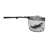 Filet de terre pour poissons - Épuisette télescopique extensible - Épuisette portable pour poissons, crabes, perches, saumons, crevettes, truites