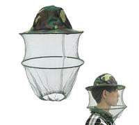 Filet de tête anti-moustiquaire,chapeau d'apiculteur,protection du visage,équipement de pêche pliable,chapeau d'apiculteur,masque anti-moustiques avec filet en maille,pour l'extérieur,jardinage