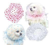 Filet de tête en pour chien - Lot de 4 bonnets réglables anti-mangeoire - Protection du visage - Convient pour les chats et les chiots, les promenades en plein air ainsi qu'à l'intérieur à la