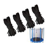 Filet de trampoline - 4 cordes d'arrimage sécurisées de rechange | Longue corde de filet de sécurité durable | Filet de trampoline fiable pour fixer, réparer et stabiliser les filets de trampoline
