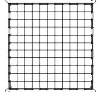 Filet de treillis flexible pour utilisation dans le jardin, soutenir les fruits, les légumes, les grimpeurs et les vivaces à fleurs (noir, 1,5 x 1,5 m)