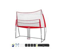 VEVOR Filet de Volley-Ball 2 en 1, Filet d'entraînement de Volley-Ball Portable réglable en Hauteur avec Retour de Balle, Installation Facile pour Service en intérieur et en extérieur dans Le Jardin