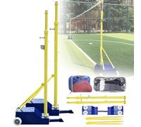 Filet de volley-ball avec poteau et roues réglables, filet d'extérieur portable pour jardin, convient pour adultes et jeunes