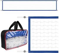 Filet de Volley-Ball de Piscine 15 x 3 FT, Nylon Filet Plage Plage Réglable Net de Volleyball de Piscine Résistant Portable pour Extérieur, Jardin, Piscine, Plage