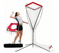 Filet De Volley-Ball, Filet De Sport Intérieur/extérieur À Hauteur Réglable avec Poteaux, Idéal for Le Service, Le Smash Et La Mise en Place D'équipements D'entraînement